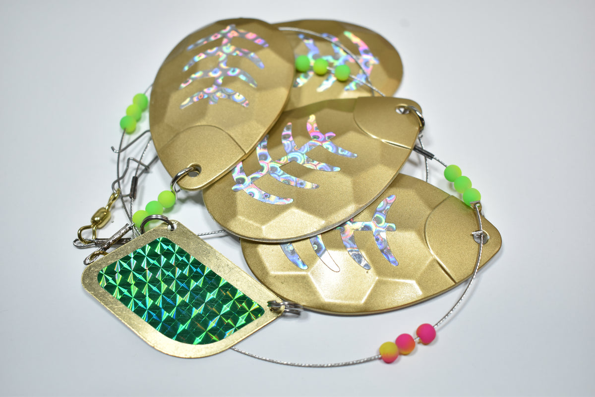 Glow Gold Rush 4 Blade Cowbells