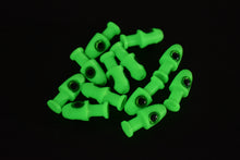 Load image into Gallery viewer, Green Apple Glow Green Tapered Tail Fly Heads W/Green Eyes & Large Knot Hole- 12Pak