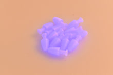 Load image into Gallery viewer, White glow purple tapered tail salmon & trout trolling fly skirt head