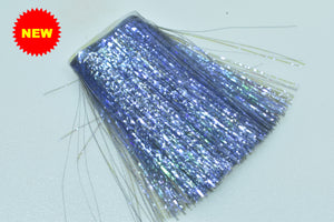 Blue Bubble cracked ice salmon trolling fly mylar  skirt material