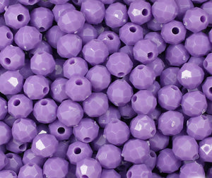 Lilac Faceted Beads