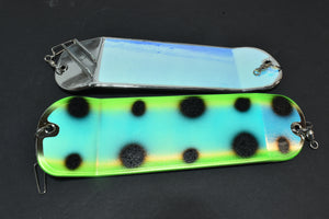 UV Glow Leopard Frog - 8" Double Finned Flasher