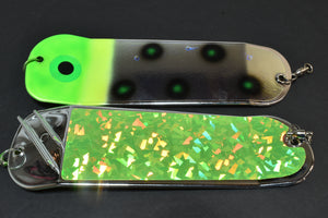 UV Green Pea's Cracked Ice - 8" Double Finned Flasher