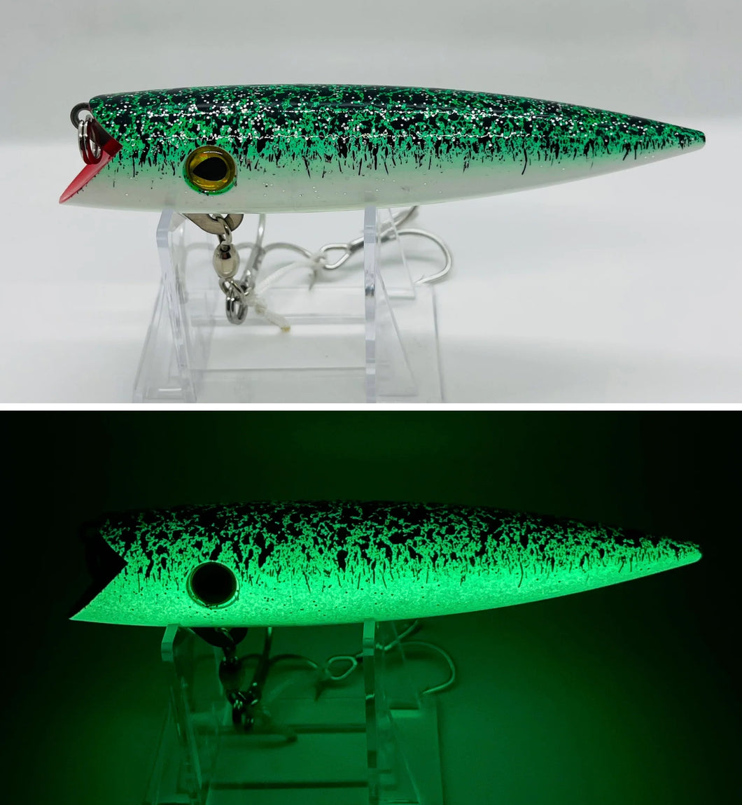 Green Splatterback - Salmon Plug – SalmonElixir.com Green Splatterback - Salmon Plug – SalmonElixir.com