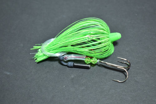 uv chartreuse naudia salmon trout trolling fly great lakes