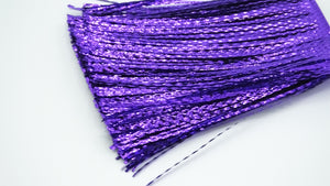 purple HI flash 4" banded mylar fringe tinsel salmon trout trolling fly skirt tying material