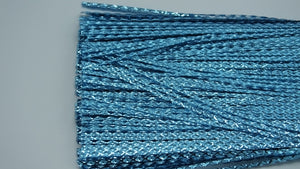 slate blue HI flash 4" banded mylar tinsel fringe fly tying skirt material