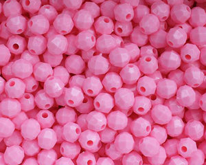 Baby Pink Faceted Beads