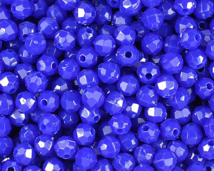 Royal Blue Faceted Beads Salmon & Trout Trolling Fly Beads