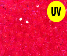 Load image into Gallery viewer, bright pink uv salmon trolling fly faceted fishing bead
