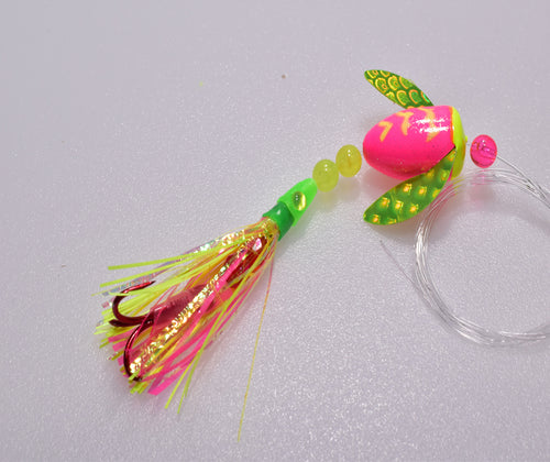 pink chartreuse Tiger lake trout trolling lure spin-n-glo