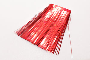 holographic red kaleidoscope salmon trolling fly mylar skirt material