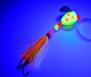 clown lake trout spin-n-glo trolling lure