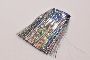 holographic silver kaleidoscope Flat salmon trout trolling fly mylar skirt material