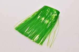 green uv fluorescent transparent flat salmon trolling fly mylar skirt material