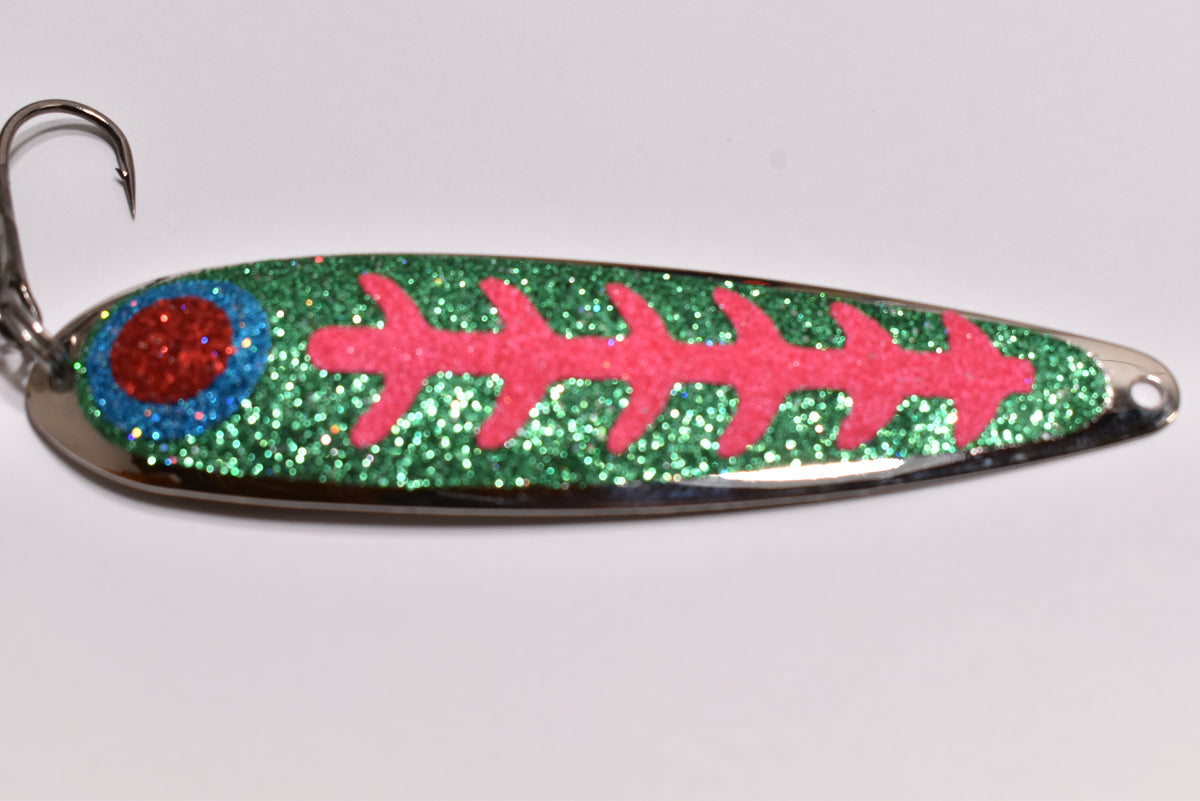 Green Alewife UV - Hyper Vis Hyperspoonz Trolling Spoon – SalmonElixir.com
