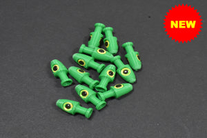 reprap green with yellow eyes salmon & trout trolling fly skirt head