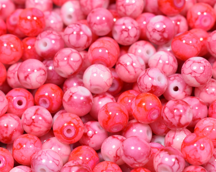 Strawberry Roe UV - Glass Steelhead & Trout Egg Beads