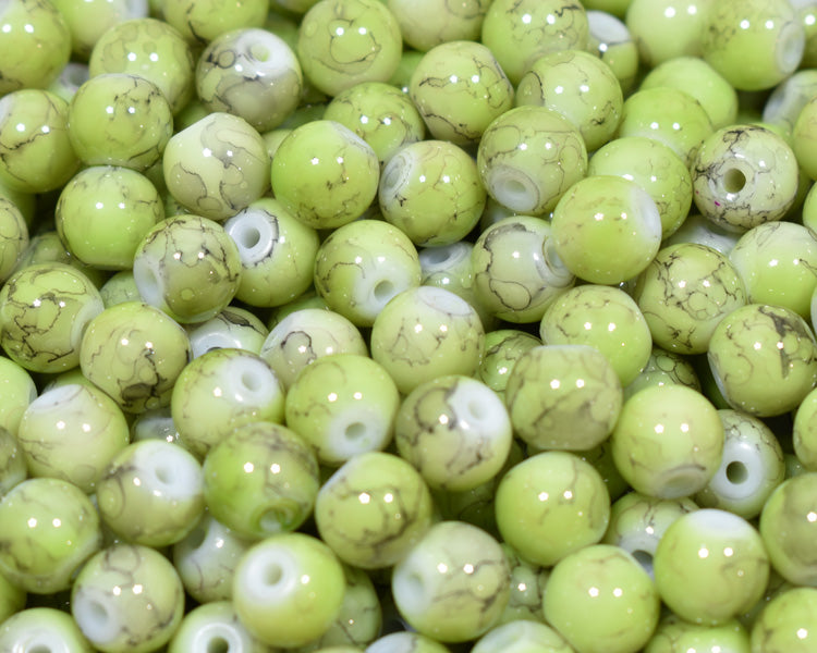 Green Pea Roe UV - Glass Steelhead & Trout Egg Beads –