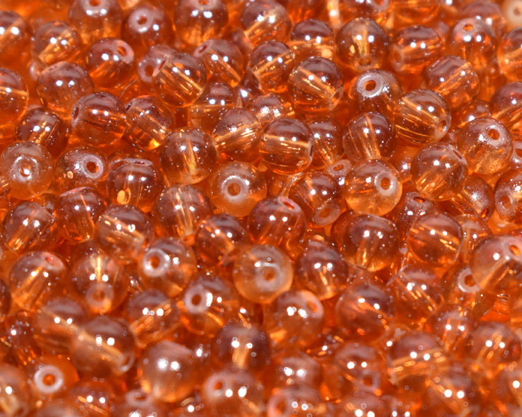 Caramel Jelly Roe Glass Steelhead Trout Beads