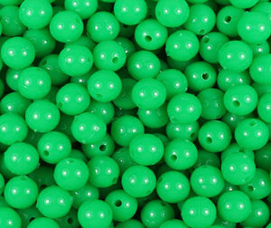 Green Neon Round Beads