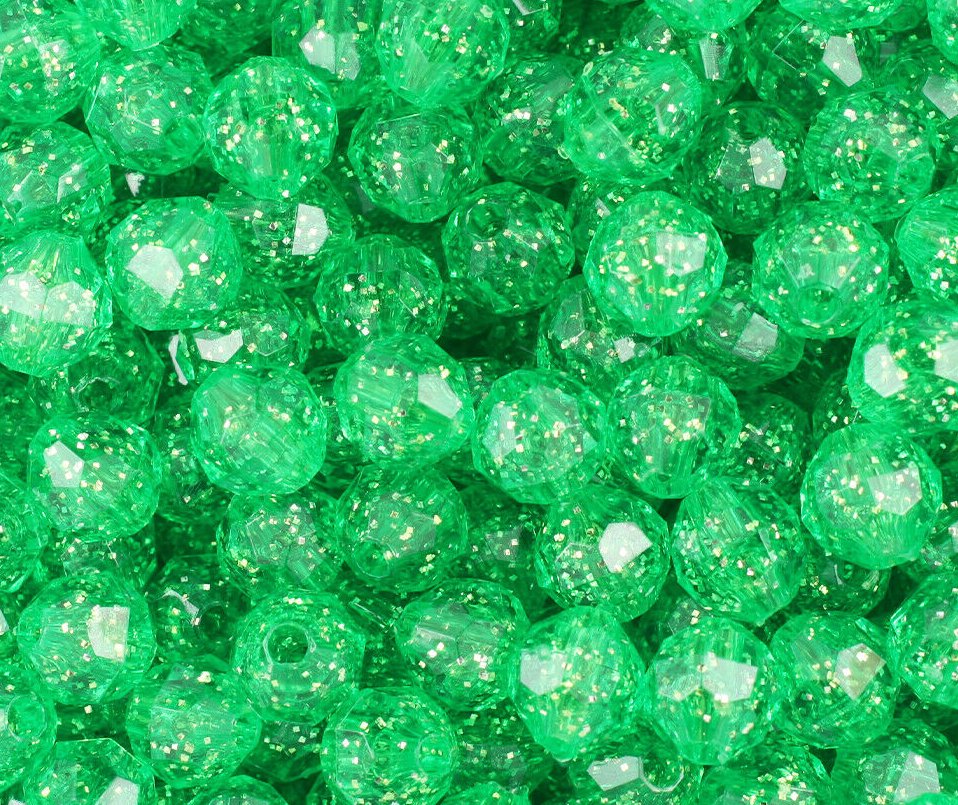 Lime Transparent Sparkle Faceted Bead Lime Transparent Sparkle Faceted Bead