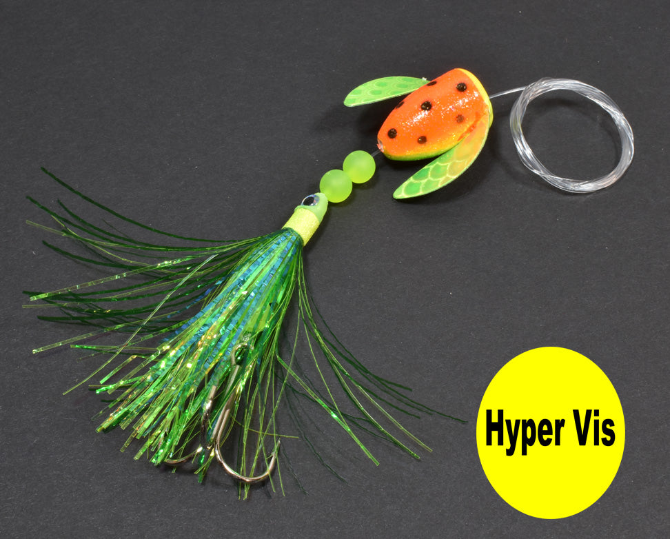 UV Glitter Yellow Fire Tiger - Lake Trout Spin-N-Glo - Hyper Vis ...