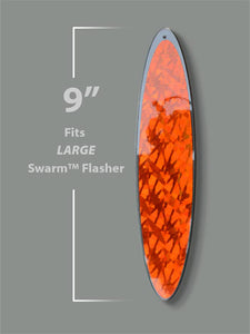 wigglefin swarm flasher system 9" large blade orange crystal