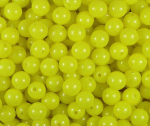 Yellow Neon Round Beads