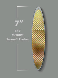 wigglefin swarm flasher system 7" medium blade gold