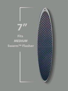 wigglefin swarm flasher system 7" medium blade black
