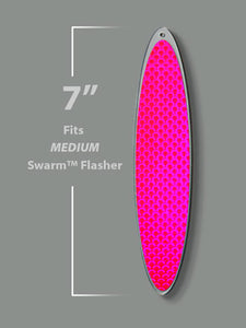wigglefin swarm flasher system 7" medium blade pink