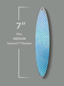 wigglefin swarm flasher system 7" medium blade silver