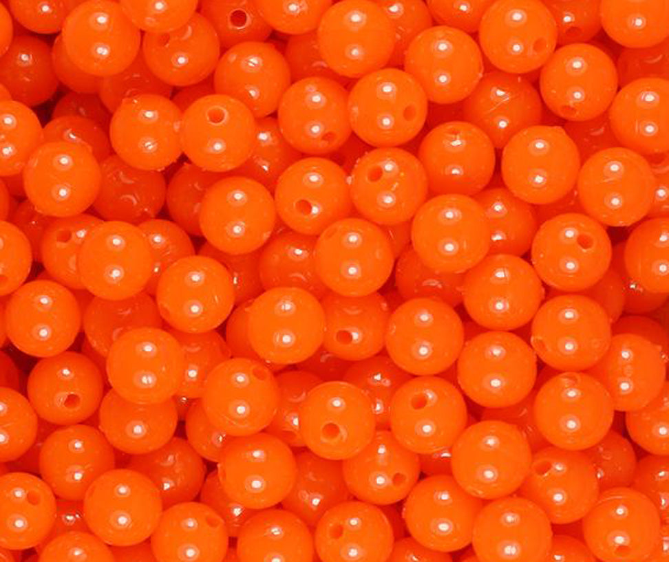 Orange Neon Round Beads
