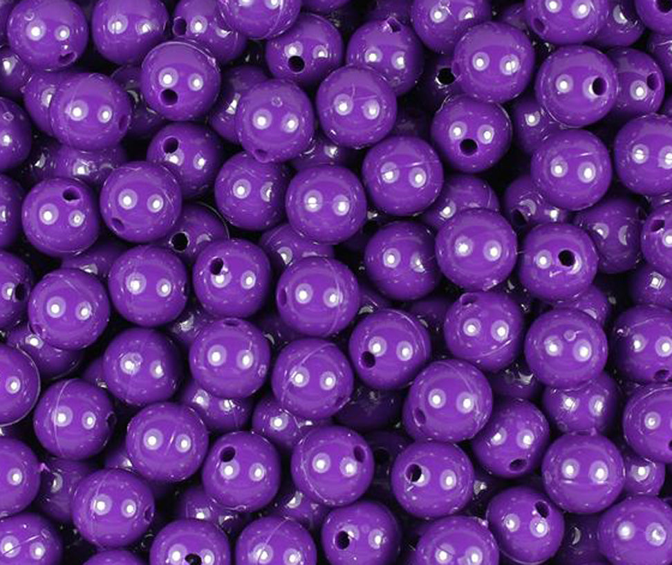 Purple Neon Round Beads