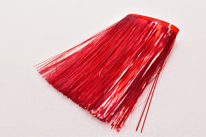 firehouse red flat salmon trolling fly 4" banded bandaboo mylar skirt material