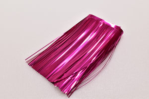 fuchsia flat salmon trolling fly 4" banded bandaboo mylar skirt material