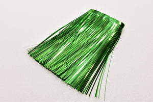 light green metallic flat salmon trolling fly 4" Banded bandaboo mylar skirt material