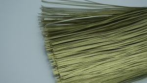 gold embossed salmon trolling fly 4" banded bandaboo mylar banded fringe skirt material